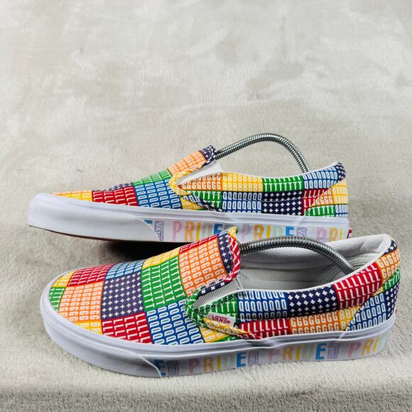 VANS Shoes Men's 11 Multicolor PRIDE Slip On Rainbow LGBTQ+ Pride Month Summer - Picture 3 of 11